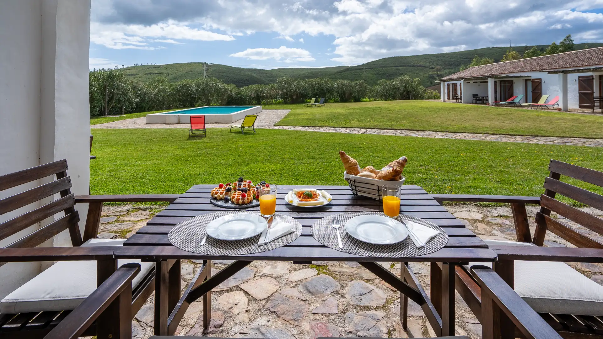 Pool area of Host Wise Algarve holiday home
