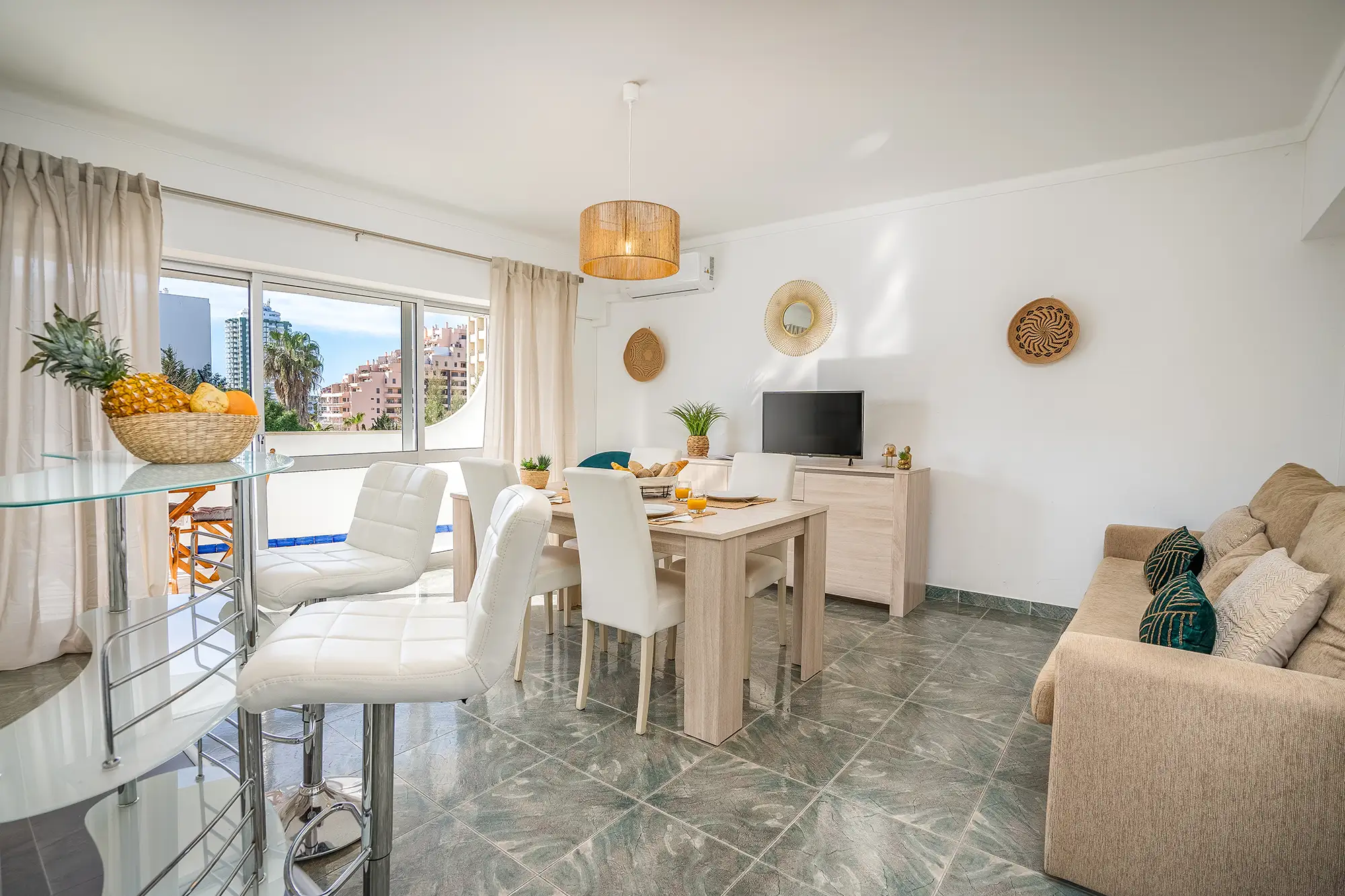 Apartment living room in the Algarve