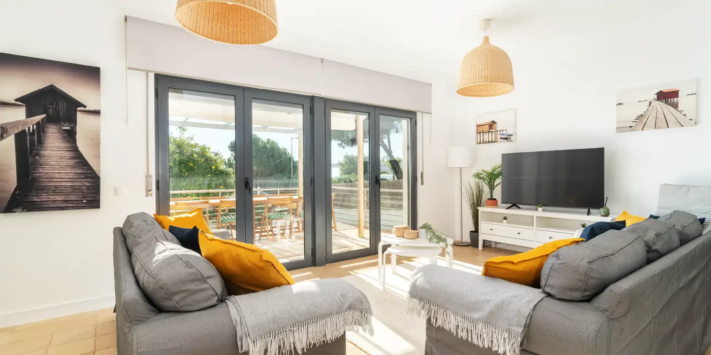 Living room of vacation rental in the Algarve