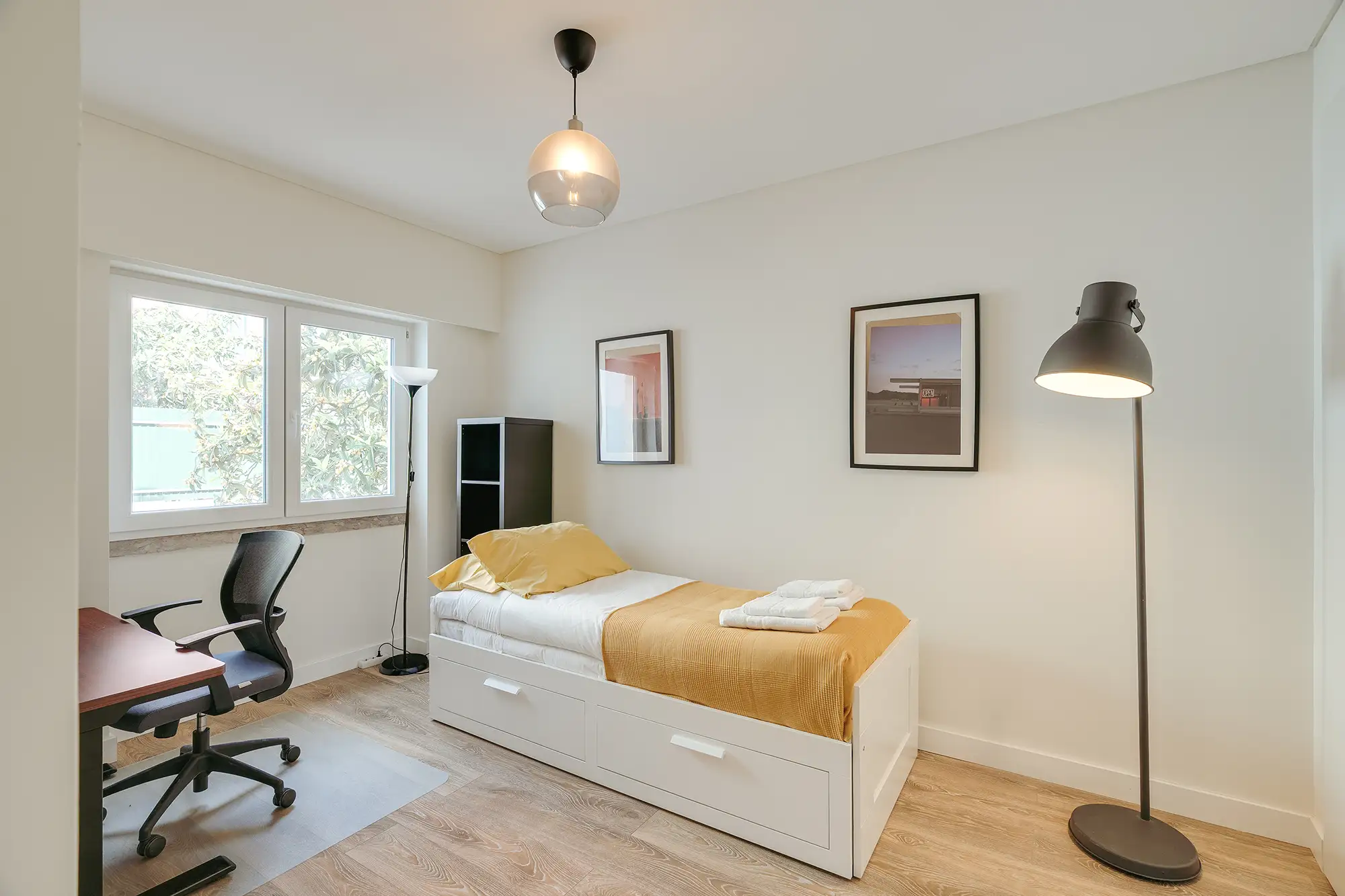 Bedroom interior in Host Wise Lisbon apartment