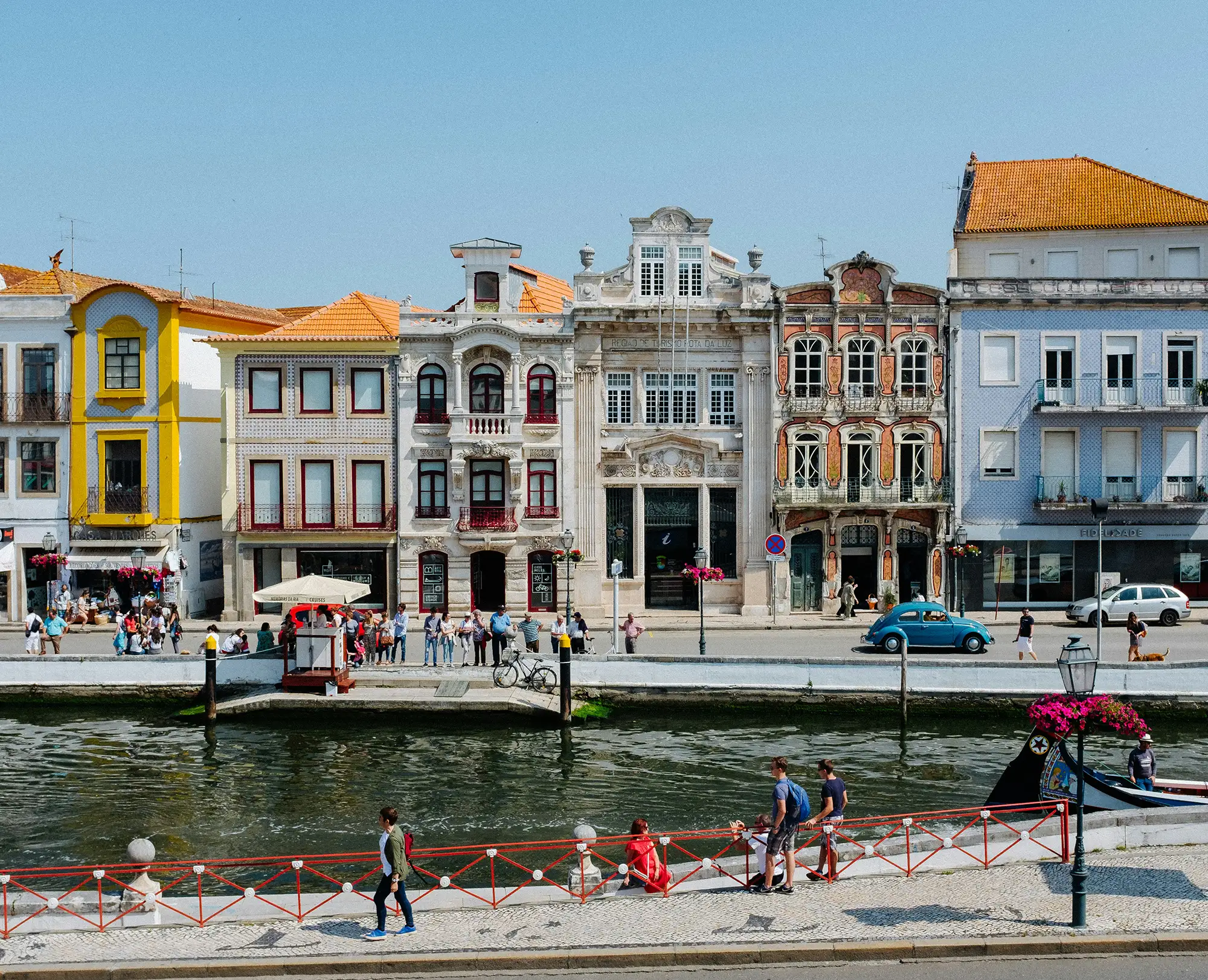 City of Aveiro, a common day trip from Porto, Portugal — known for its canals and Art Nouveau architecture